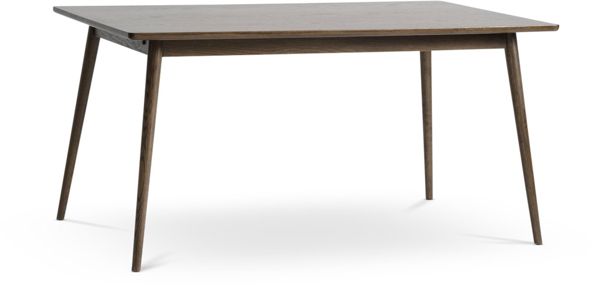Olivine Boas Houten Eettafel Gerookt Eiken - Verlengbaar - Japandi - Eetkamertafel - Donkerbruin - Exclusief Verlengstuk - 150 x 90 cm