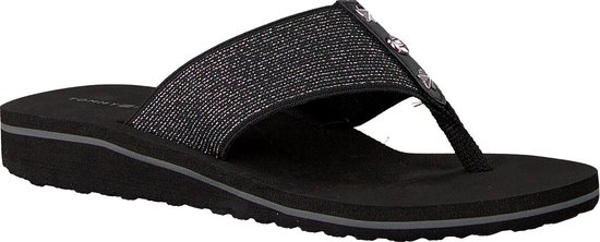 Tommy Hilfiger Dames Teenslippers Elevated Metallic Beach Sandal - Zwart -  Maat 39 | bol.com