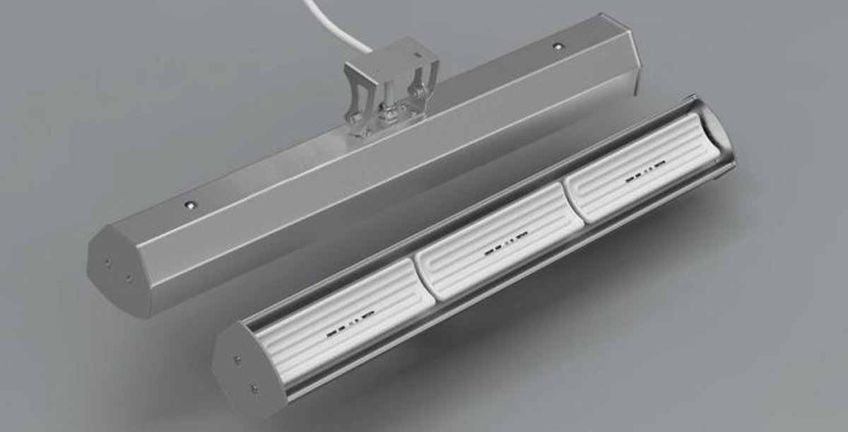 Elbo Therm keramiek infrarood outdoor verwarmingstraler PubSun grijs 3x 650 Watt