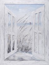 90 x 120 cm - Olieverfschilderij - Zeezicht - canvas - handgeschilderd