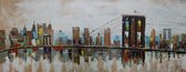 Olieverfschilderij - canvas handgeschilderd - New York - 150 x 60 cm
