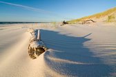 glasschilderij - Strand en duinen - 90x60 cm - Wanddecoratie