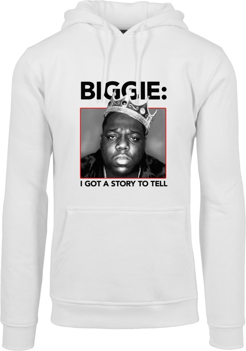 Mister Tee Biggie Smalls Biggie Crown Hoodie/trui XL Wit
