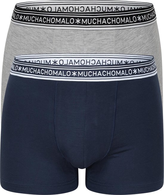 Muchachomalo boxershorts Bamboo - 2-pack - blauw en grijs - Maat XL |  bol.com