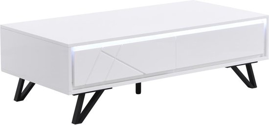 Moderne Hoge Glanzende UV-Witte Salontafel Voor Ledverlichting In De Woonkamer U