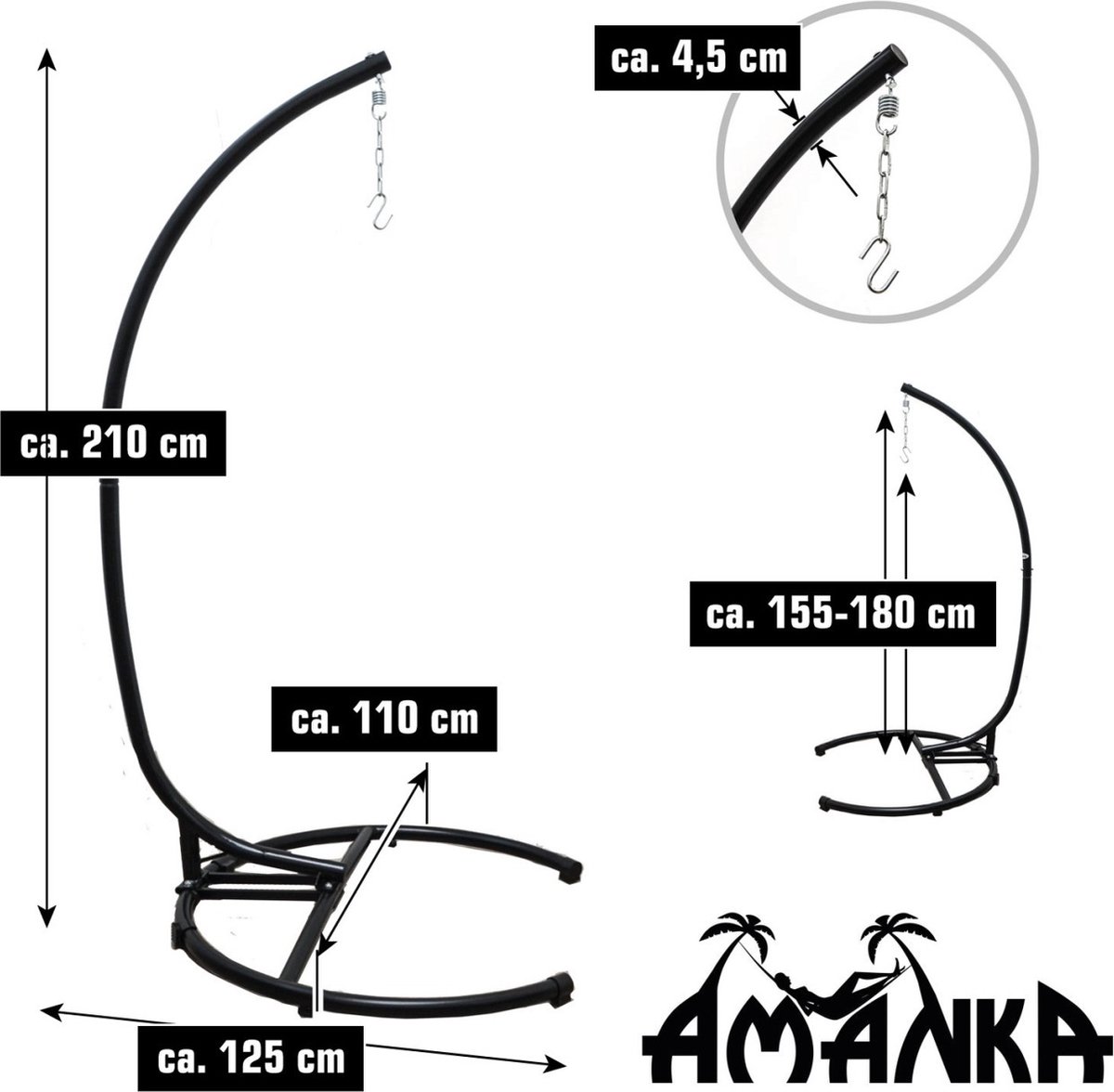 HOME DELUXE hangstoelframe ONE | Leen Bakker