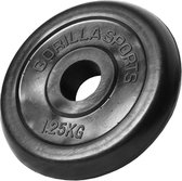 Gorilla Sports Halterschijf - 1,25 kg - Gietijzer - Rubber - 30 mm