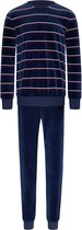 Pastunette for Men - Heren Pyjama set George - Blauw - Velours - Maat XL