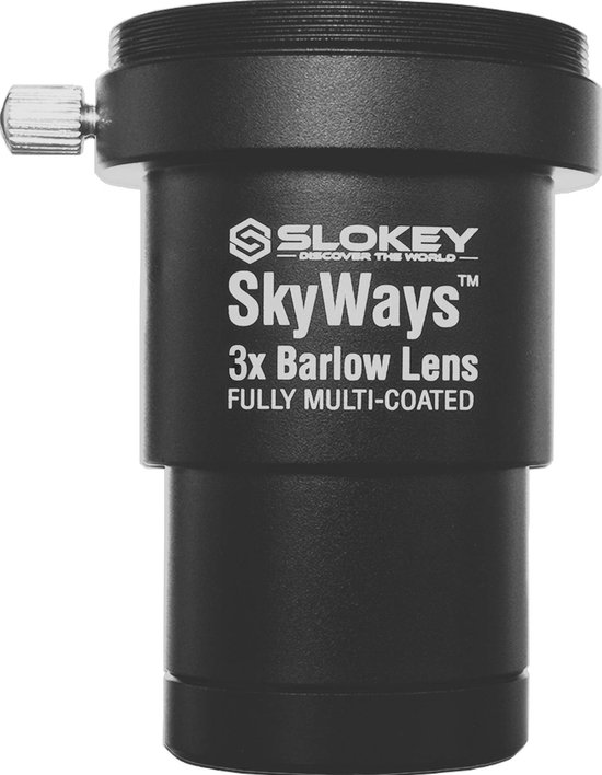 Foto: Slokey discover the world barlow 3x pro slokey skyways achromatische lens hoge optische kwaliteit behandeld met fmc en anti reflecterende coating voor een helder en duidelijk beeld superlicht compact en robuust 