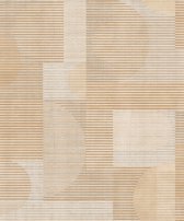 Allure - Grafisch - Behang - Wandbekleding - Wallpaper - Vliesbehang - Geel - 0,53 x 10,05 M.