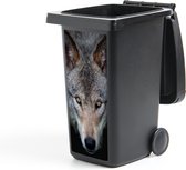 Container sticker Wolf - Portret - Zwart - 38x80 cm - Kliko sticker