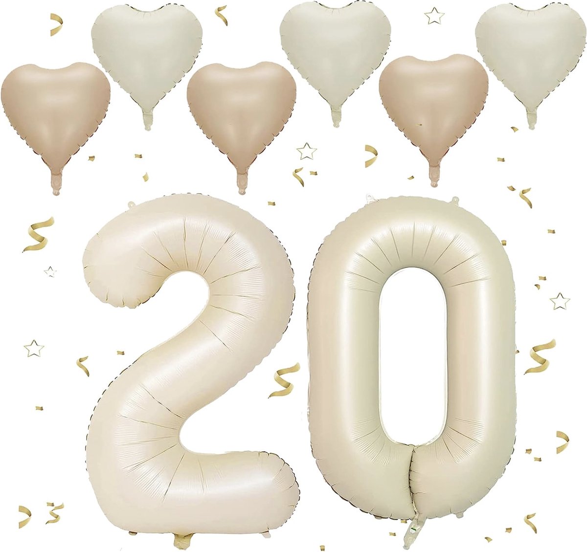 Ballons 20 ans nude - beige