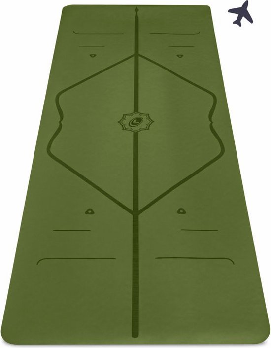 Liforme Travel mat Olive Green (Incl. tas) Reis mat bol