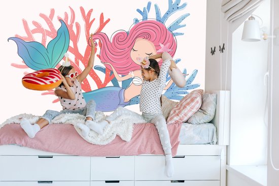 Papier peint photo Sirènes avec Plantes - Papier peint non tissé - 300 x 210 cm