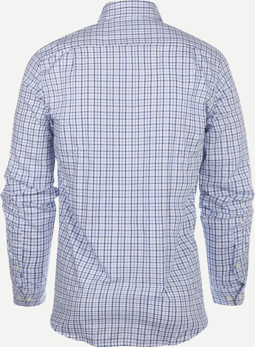 Steppin' Out Lente/Zomer 2023 Two Tone Check Shirt Long Sleeve Mannen - Regular fit - Katoen - Blauw (3XL)
