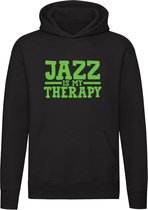 Jazz is my therapy Hoodie - muziek - ritme - trui - sweater - capuchon