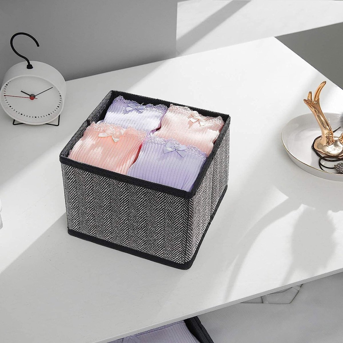 StorMiracle - Lot De 8 Séparateurs De Tiroir Pliables En Tissu - Organisation Lingerie, Chaussettes, Accessoires