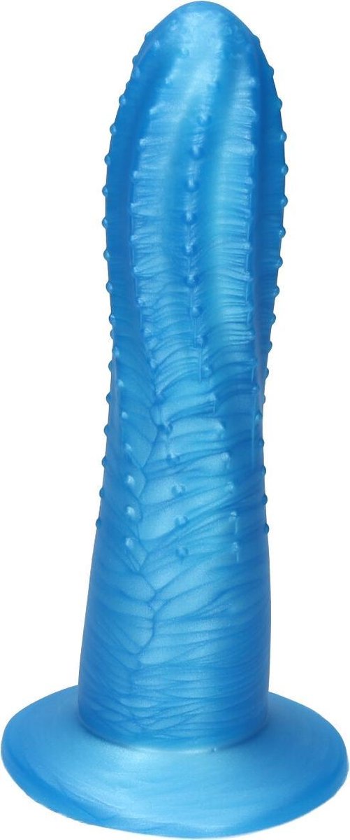 Goedkoopste Ylva & Dite - Prickly Pear - Siliconen dildo - Made in Holland - Blauw Metallic