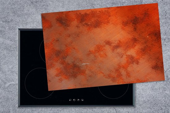 KitchenYeah® Inductie beschermer 77x51 cm - IJzer - Vintage - Roest print - Inductie beschermer - Inductie fornuis - Kookplaataccessoires - Afdekplaat voor kookplaat - Inductiebeschermer - Inductiemat - Inductieplaat mat