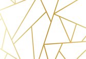 Fotobehang - Vlies Behang - Gouden Lijnen Patroon - 312 x 219 cm