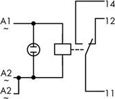 WAGO 789-508 Industrieel relais Nominale spanning: 230 V/AC Schakelstroom (max.): 12 A 1x wisselcontact 1 stuk(s)