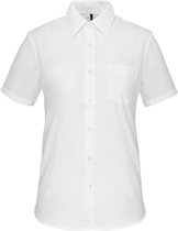 Chemisier Femme S Kariban Manches courtes White 65% Polyester, 35% Katoen