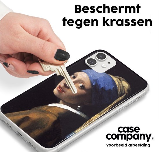 Case Company® - Coque Samsung Galaxy A54 avec cordon - La boucle d'oreille Pearl - Coque de téléphone avec cordon Zwart - Protection sur tous les côtés et sur le bord de l'écran