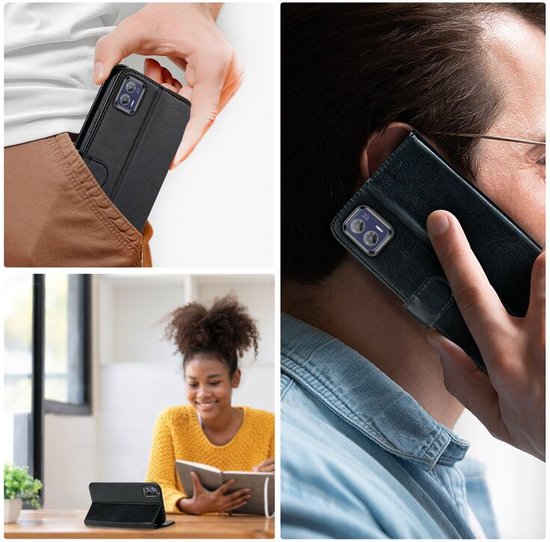 Housse Rosso Element Motorola Moto G73 Book Cover Wallet Zwart