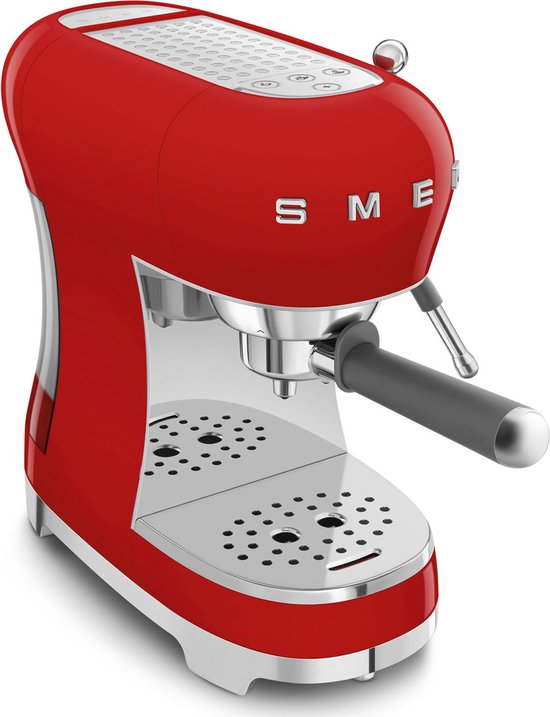 Opties voor koffiebereiding - Smeg 8017709324797 - SMEG ECF02RDEU - Handmatige espressomachine - Rood - Stoompijp