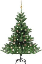 vidaXL-Kunstkerstboom-Nordmann-met-LED's-en-kerstballen-120-cm-groen