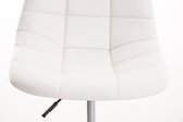 Bureaustoel Nerio Designer - Wit - Voor volwassenen - Op wieltjes - Kunstleer - Ergonomische bureaustoel - In hoogte verstelbaar