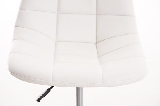 Bureaustoel Nerio Designer - Wit - Voor volwassenen - Op wieltjes - Kunstleer - Ergonomische bureaustoel - In hoogte verstelbaar