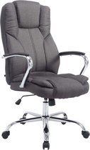 Bureaustoel Attilio XXL - Op wielen - Grijs - Stof - Ergonomische bureaustoel - Voor volwassenen - In hoogte verstelbaar