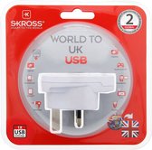 Skross 1500267 Adaptateur de voyage Country Adapter World to UK USB