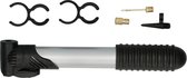 Fietspomp/ballenpomp - zwart/grijs - kunststof - 3 ventielen - 20 x 3 cm