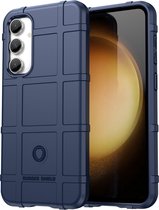 iMoshion Hoesje Geschikt voor Samsung Galaxy S23 FE Hoesje Siliconen - iMoshion Rugged Shield Backcover - Donkerblauw