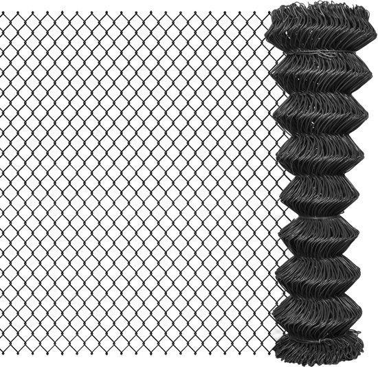 vidaXL Chain Link Fence Steel 3' 3"x49' 2" Green
