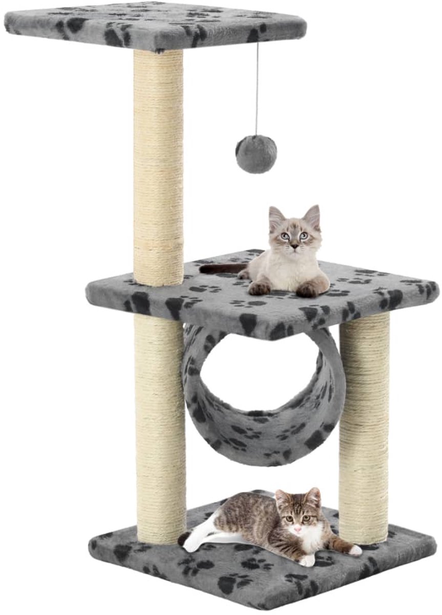 vidaXL Kattenkrabpaal met sisal krabpalen 65 cm donkerblauw