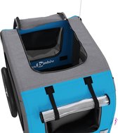 vidaXL Remorque de vélo pour chien Tissu Oxford et fer Bleu et gris