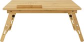 Bamboe Laptoptafel Nikkole - Bedtafel - Tot 55x35x20-28 cm - Standaard Verhoger - Minimalistisch Design
