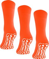 Budino Huissokken set - Antislip sokken - 3 paar - maat 35-38 - Oranje