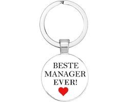 Akyol - Beste manager ever Sleutelhanger - manager - iemand die een manager is - werk - collega - baas - beste ooit - cadeau - verjaardag - kado - geschenk - gift - verrassing - welkomst cadeau - afscheidscadeau - 2,5 x 2,5 CM