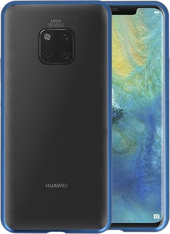 Magnetic Back Cover voor Huawei Mate 20 Pro Blauw - Transparant | bol
