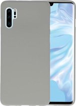 Bestcases Color Telefoonhoesje - Backcover Hoesje - Siliconen Case Back Cover voor Huawei P30 Pro - Grijs