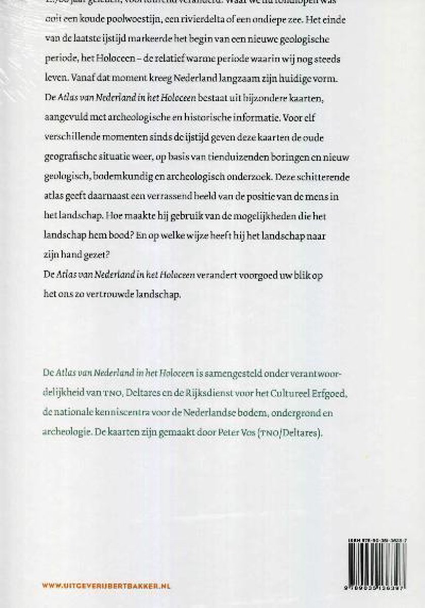 Atlas van Nederland in het Holoceen - back cover