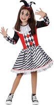 Funidelia | Harlekijn kostuum voor meisjes  Clowns, Circus, Originele en Leuke - Kostuum voor kinderen Accessoire verkleedkleding en rekwisieten voor Halloween, carnaval & feesten - Maat 122 - 134 cm - Zwart