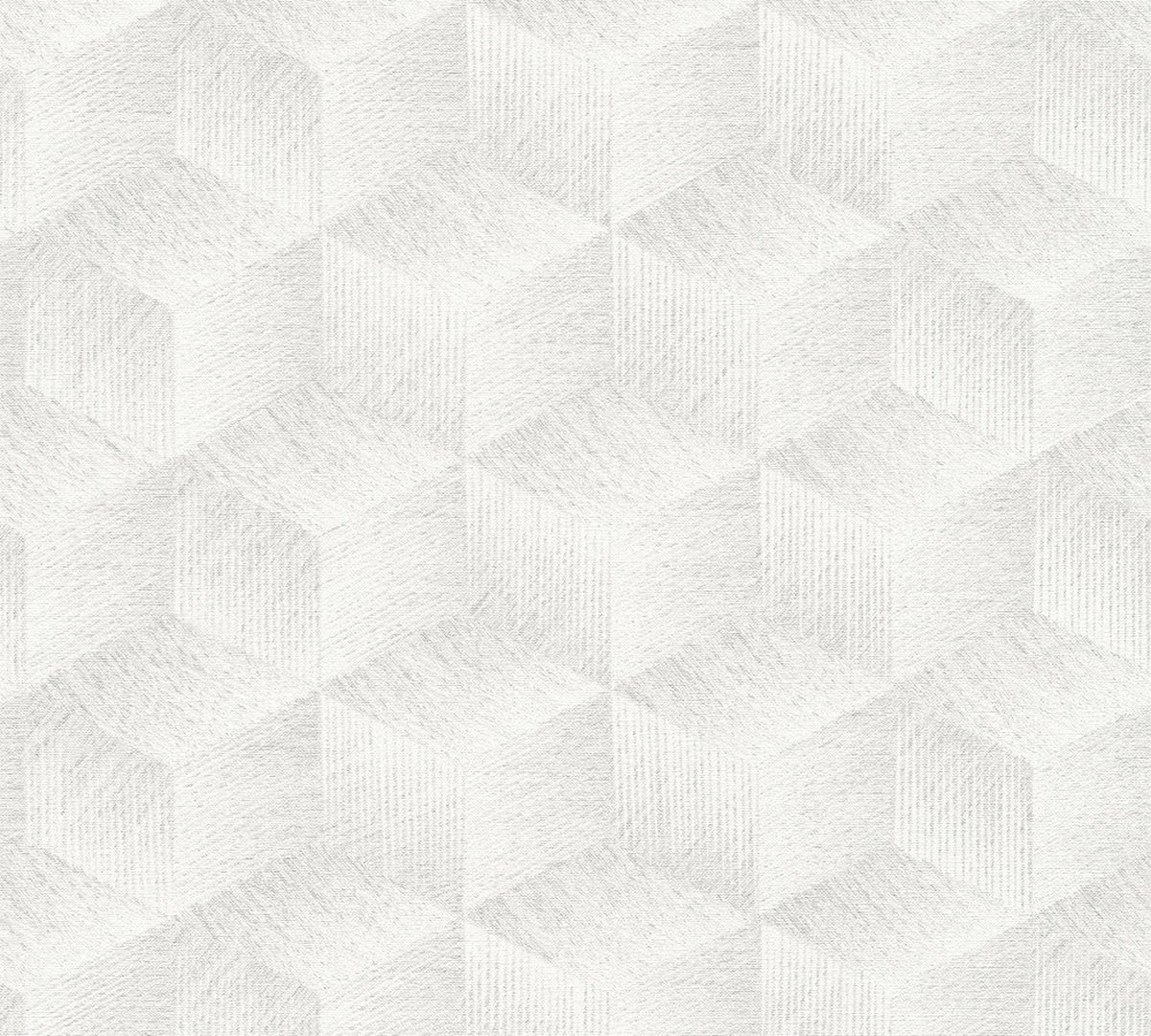 3D RETRO BEHANG | Grafisch - Grijs Wit - A.S. Création Natural Living D`eco