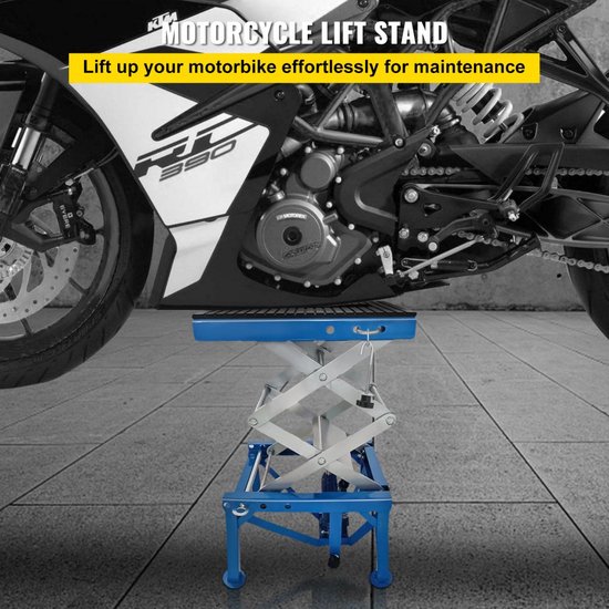 Orion Motor Tech Motorfiets-hefbrug, in hoogte verstelbaar, 95-370 mm, hefschaar, middenstandaard, met capaciteit van 500 kg