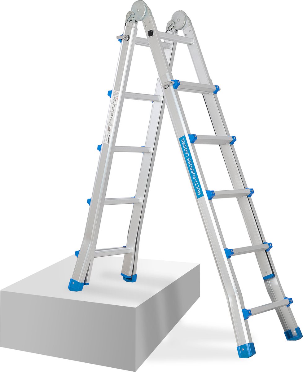 XMTECH Multifunctionele ladder, vouwladder, vouwladder met platform