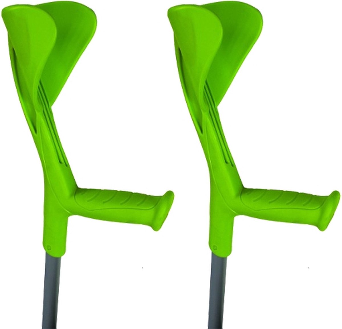 Herdegen Elleboogkrukken - Paar van 2 - Set krukken - Voor revalidtie - Loopkrukken - Ergonomisch - Gesloten manchet - Evolution - Groen